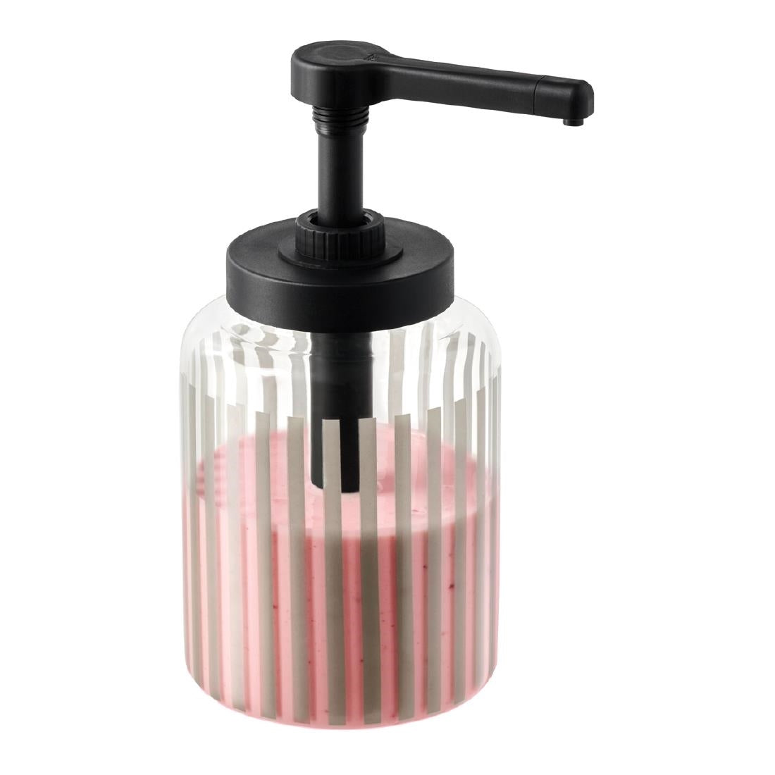 APS DISPENSA Glass Dosing Dispenser Transparent & Grey 1.7Ltr