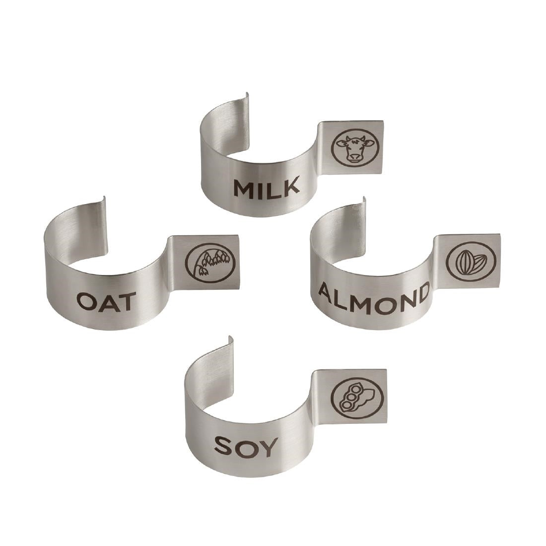 APS Stainless Steel Carafe Label Clips (4 Pack)