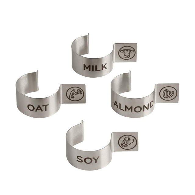APS Stainless Steel Carafe Label Clips (4 Pack)