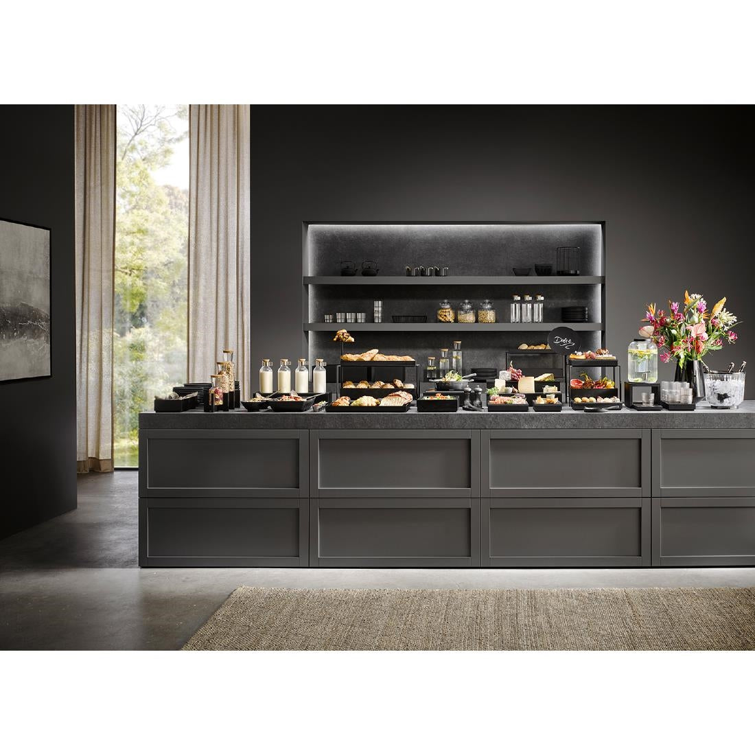 APS VALO Wooden Box Black GN 1/1 530x325x45mm