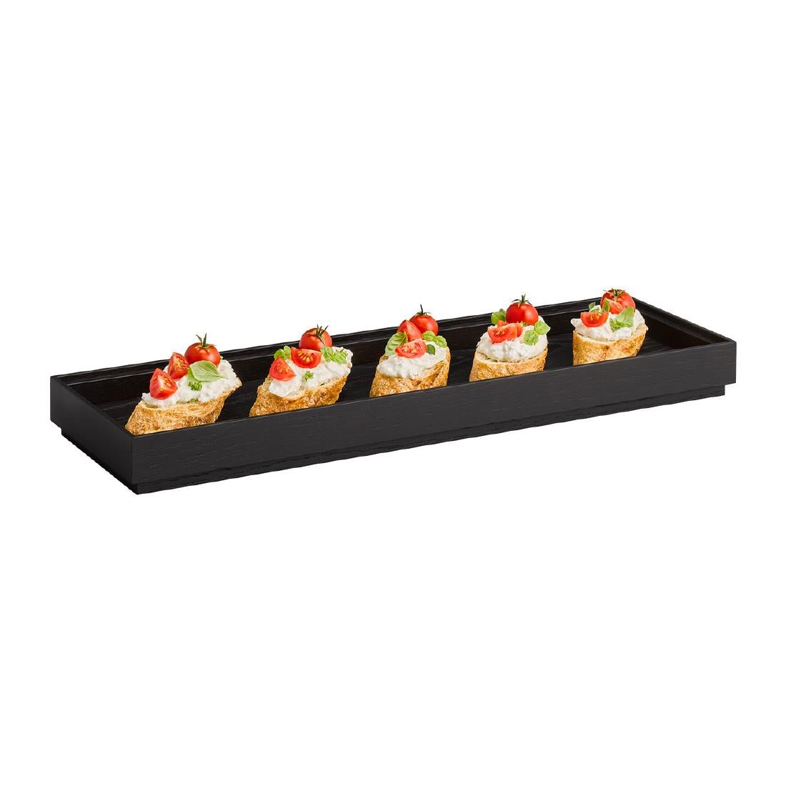 APS VALO Wooden Box Black GN 2/4 45x530x162mm