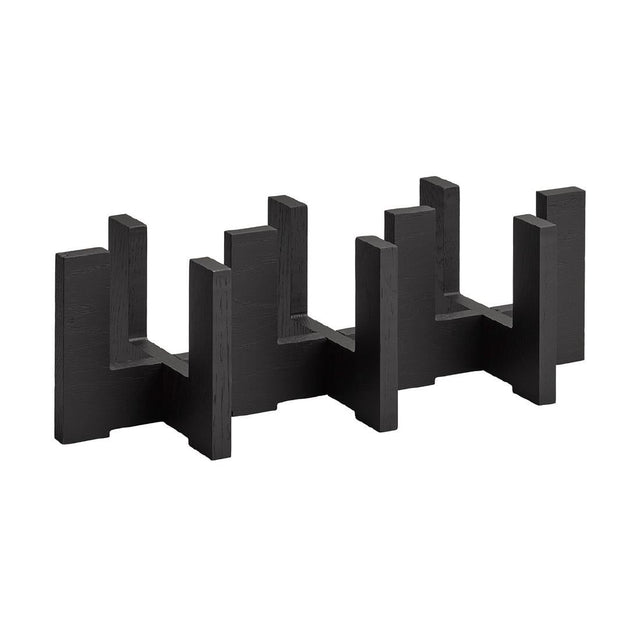 APS Wooden Pedestal for 3 Glass Carafes Black 410x160x120mm