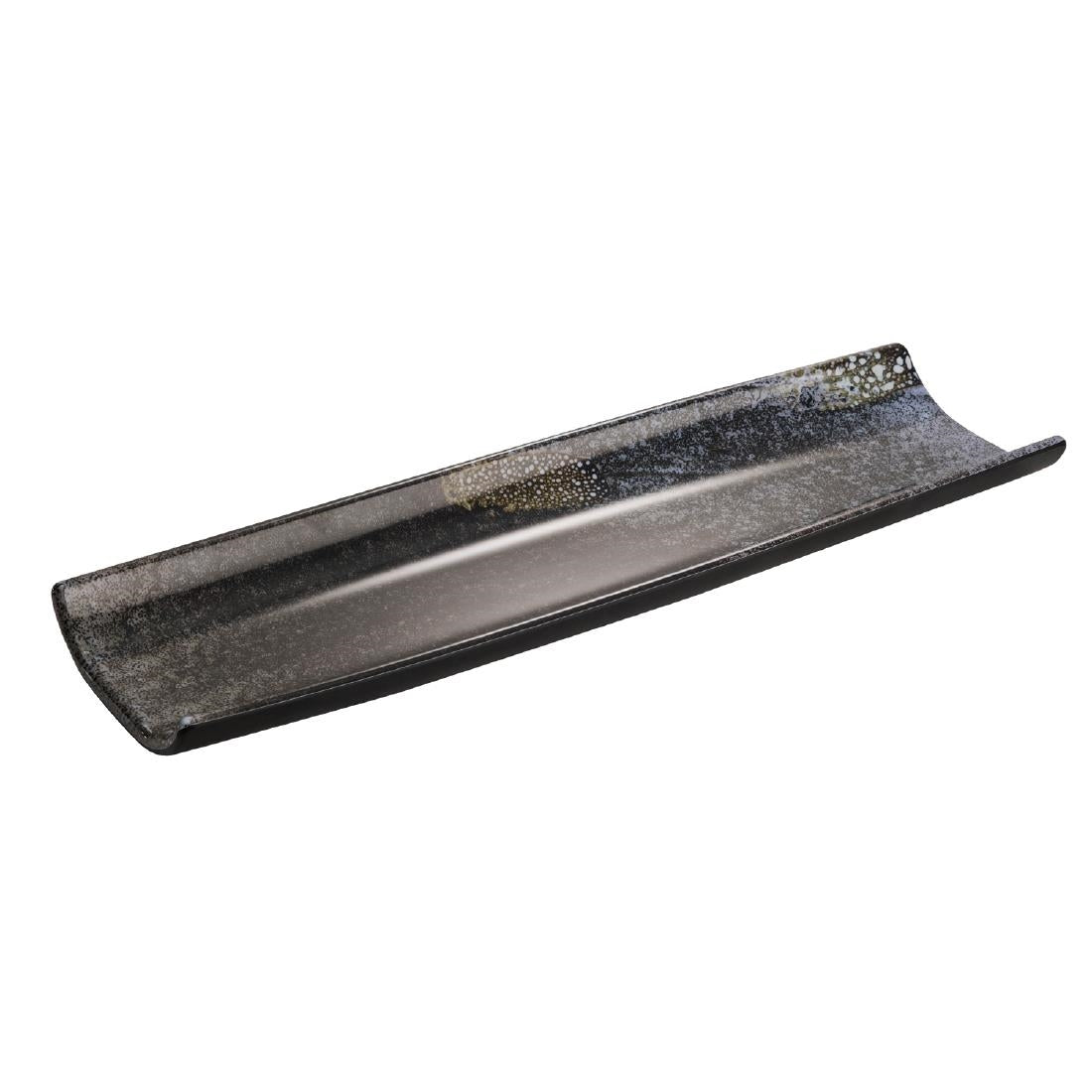 APS UMI Rectangular Tray/Sushi Board Black 410x130mm