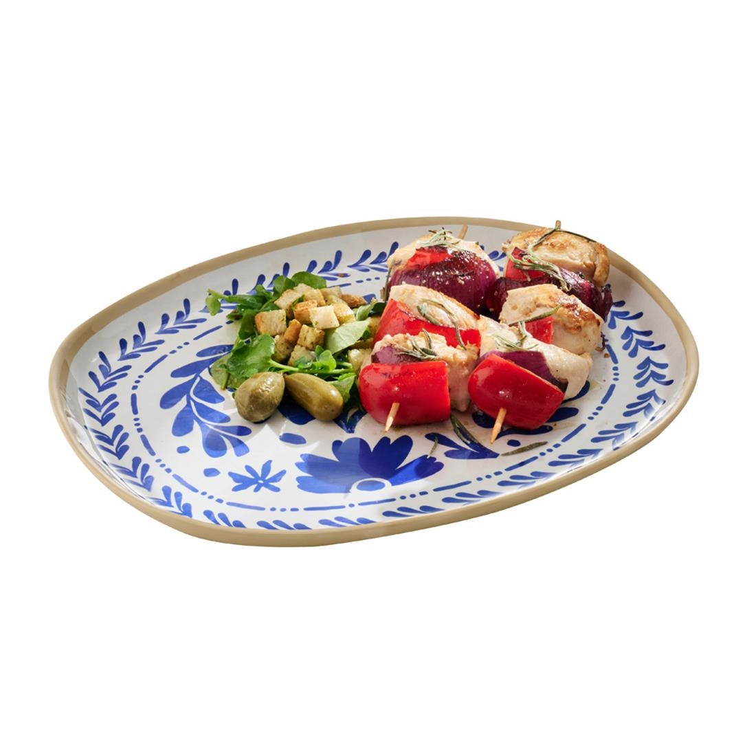 APS FLORYN Melamine Tray White & Blue GN 1/2 325x265mm