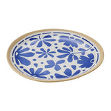 APS FLORYN Melamine Plate White & Blue 215mm