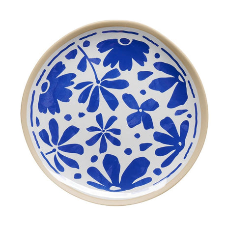 APS FLORYN Melamine Plate White & Blue 215mm