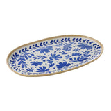 APS FLORYN Melamine Tray White & Blue 405x245mm