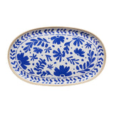 APS FLORYN Melamine Tray White & Blue 405x245mm
