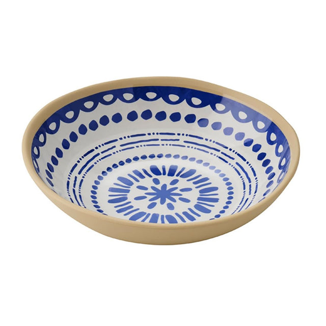 APS FLORYN Melamine Bowl White & Blue 190mm