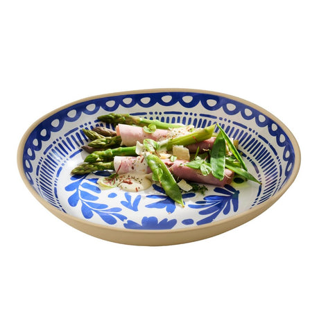 APS FLORYN Melamine Bowl White & Blue 330mm