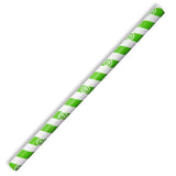 Jumbo BioStraw - Green Stripe - 10mm - 2500/ctn - green stripe - BioPak commercial catering consumable
