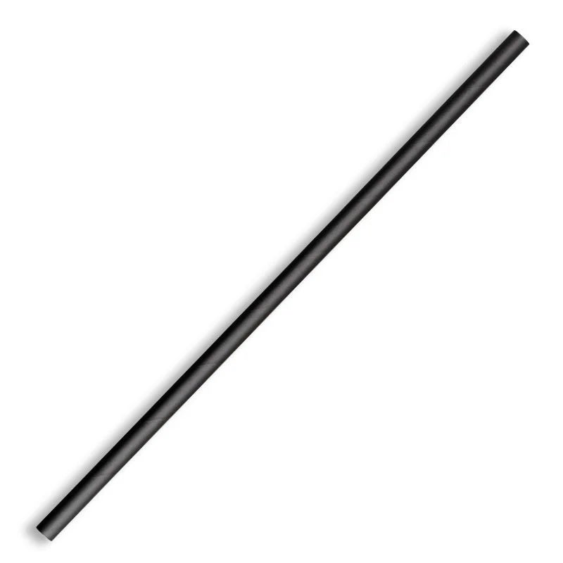 Regular BioStraw - Black - 6mm - 2500/ctn - black - BioPak commercial catering consumable