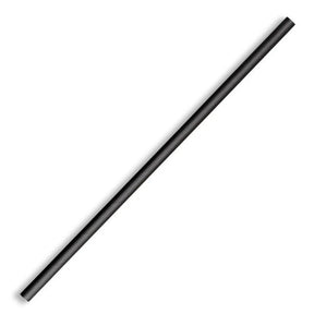 Regular BioStraw - Black - 6mm - 2500/ctn - black - BioPak commercial catering consumable