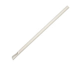 Individually Wrapped BioStraw - White - 8mm x 210mm - 3000/ctn - white - BioPak commercial catering consumable
