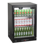 Sterling Pro Green Single Door Outdoor Bottle Cooler Black SP1LO-OUT-BK
