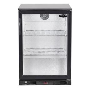 Sterling Pro Green Single Door Outdoor Bottle Cooler Black SP1LO-OUT-BK