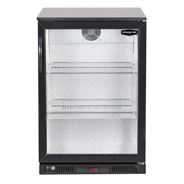 Sterling Pro Green Single Door Outdoor Bottle Cooler Black SP1LO-OUT-BK