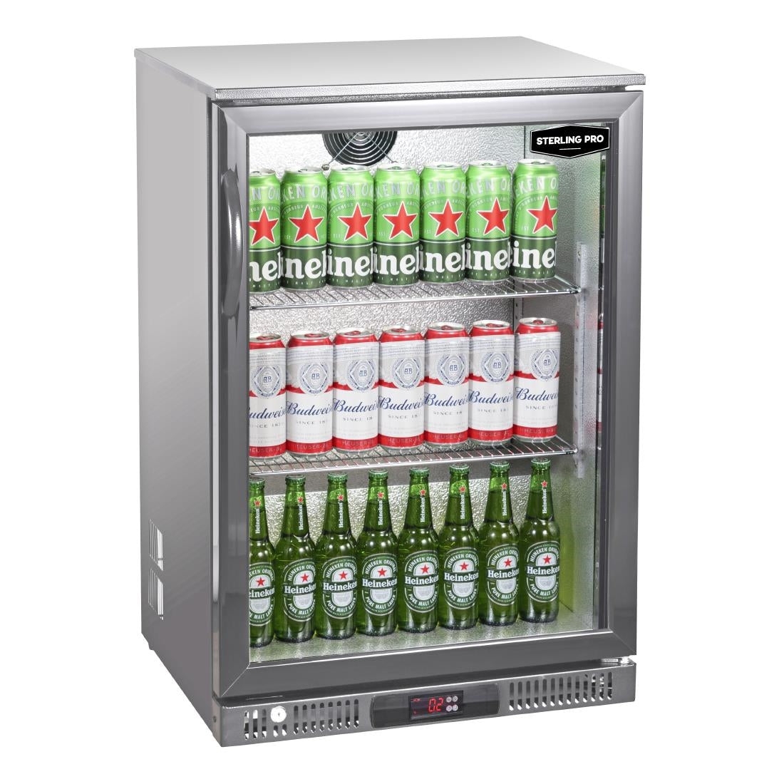 Sterling Pro Green Single Door Bottle Cooler SP1LO-OUT-STS