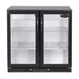 Sterling Pro Green Double Door Outdoor Bottle Cooler Black SP2LO-OUT-BK