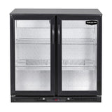 Sterling Pro Green Double Door Outdoor Bottle Cooler Black SP2LO-OUT-BK