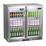 Sterling Pro Green SP2LO-OUT-STS Double Door Stainless Steel Outdoor Bottle Cooler