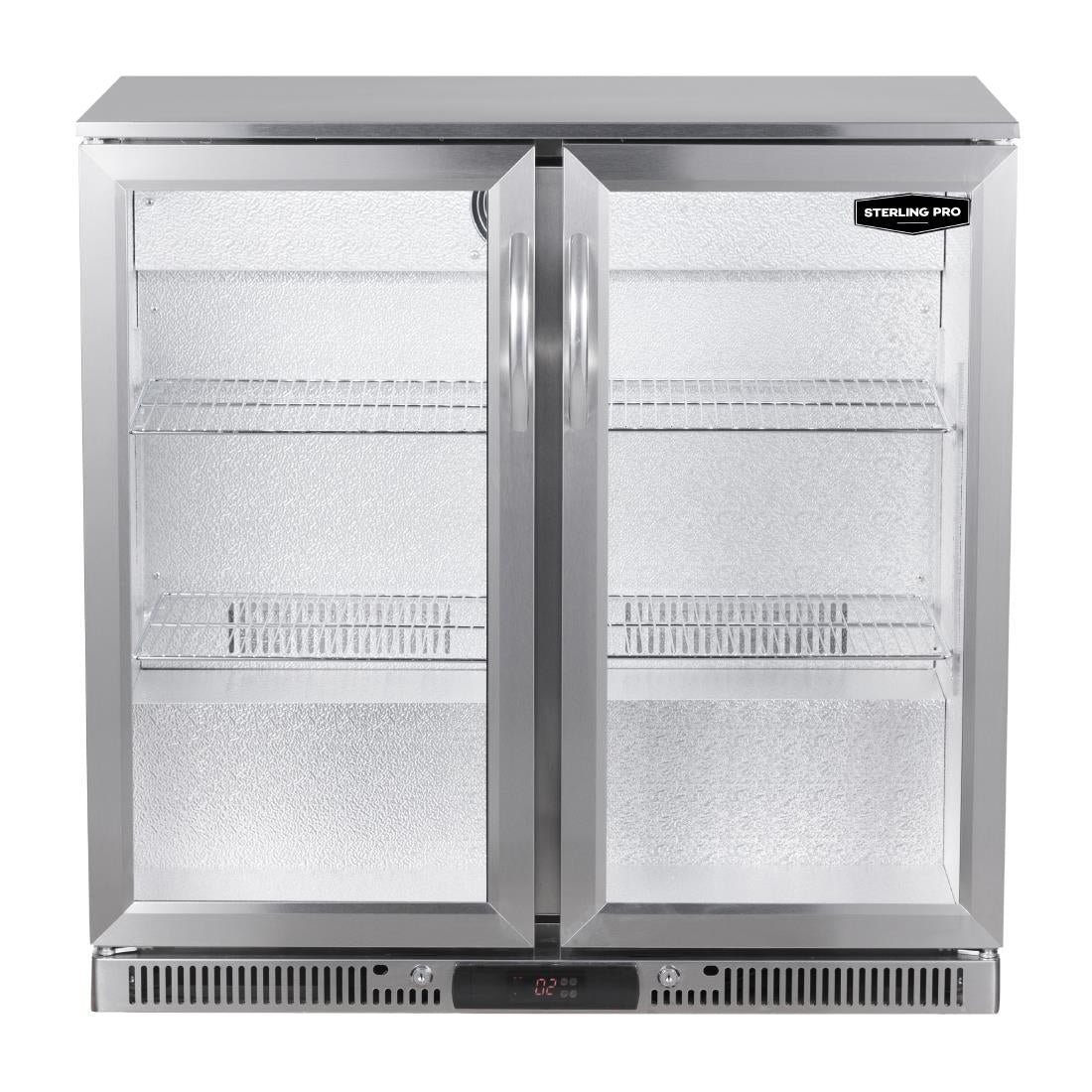 Sterling Pro Green SP2LO-OUT-STS Double Door Stainless Steel Outdoor Bottle Cooler