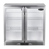 Sterling Pro Green SP2LO-OUT-STS Double Door Stainless Steel Outdoor Bottle Cooler