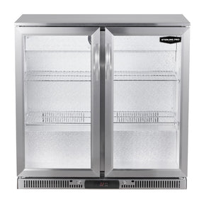 Sterling Pro Green SP2LO-OUT-STS Double Door Stainless Steel Outdoor Bottle Cooler