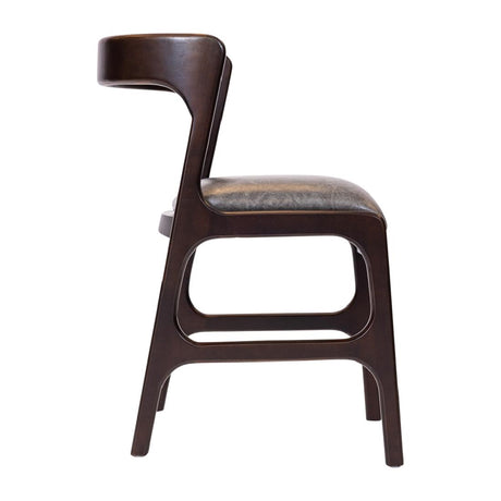 Copenhagen Dining Chairs in Dark Walnut & Bison Smoke (6 Pack)