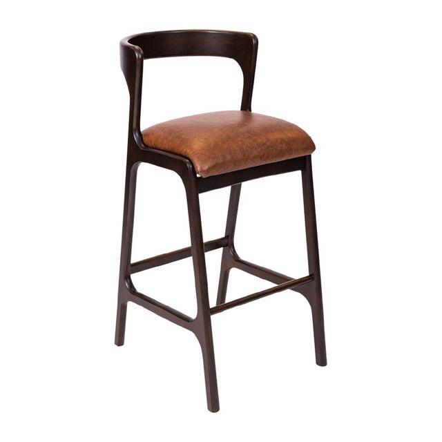 Copenhagen Bar Chair in Dark Walnut & Bison Tan (6 Pack)