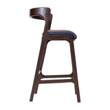 Copenhagen Bar Chair in Dark Walnut & Bison Midnight (6 Pack)