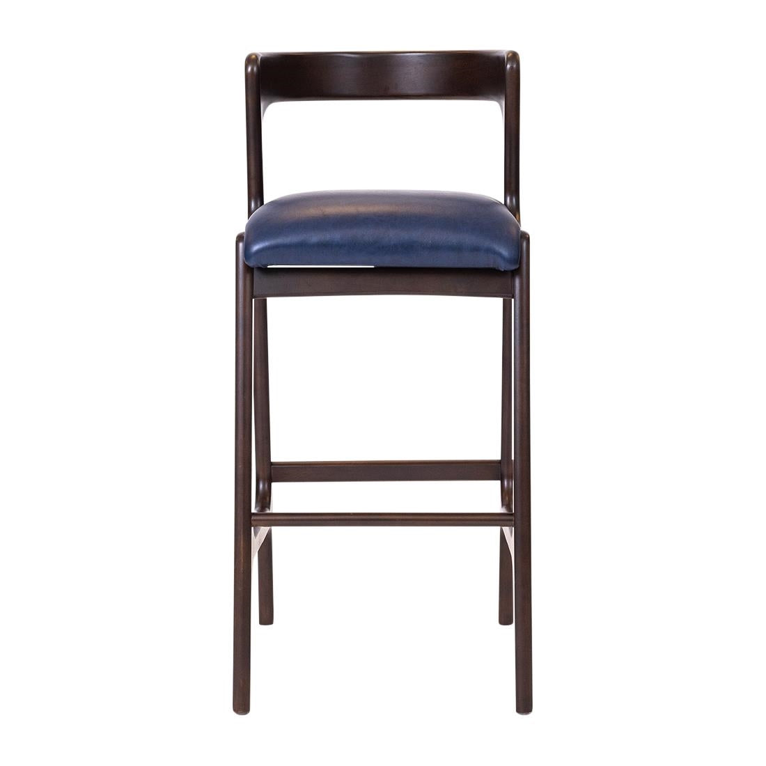 Copenhagen Bar Chair in Dark Walnut & Bison Midnight (6 Pack)