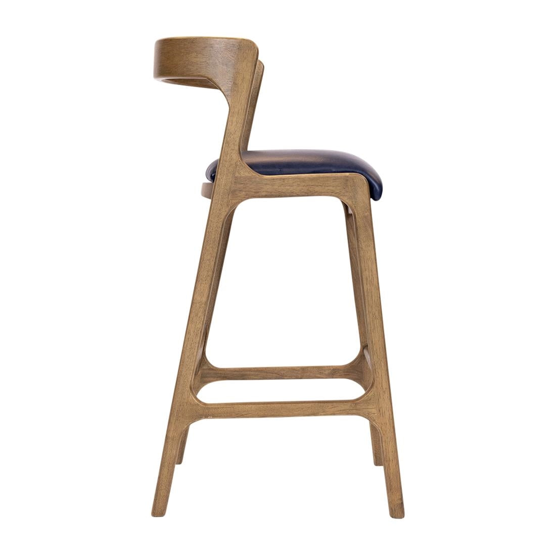 Copenhagen Bar Chair in Weathered Oak & Bison Midnight (6 Pack)