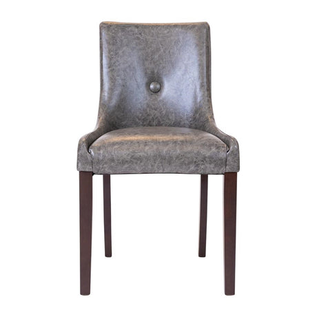 Bath Dining Chair in Dark Walnut & Bison Smoke (6 Pack)