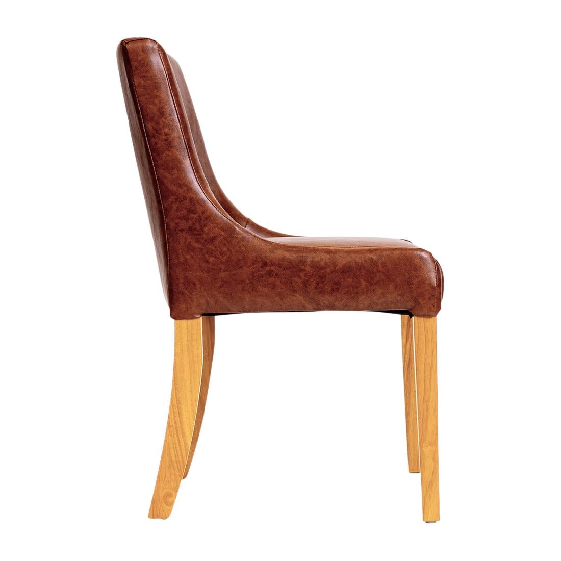 Bath Dining Chair in Soft Oak & Bison Tan (6 Pack)