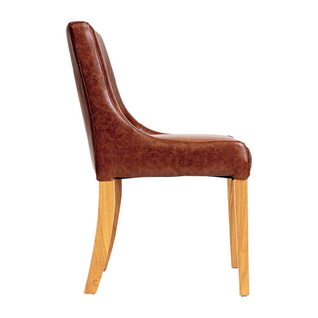 Bath Dining Chair in Soft Oak & Bison Tan (6 Pack)