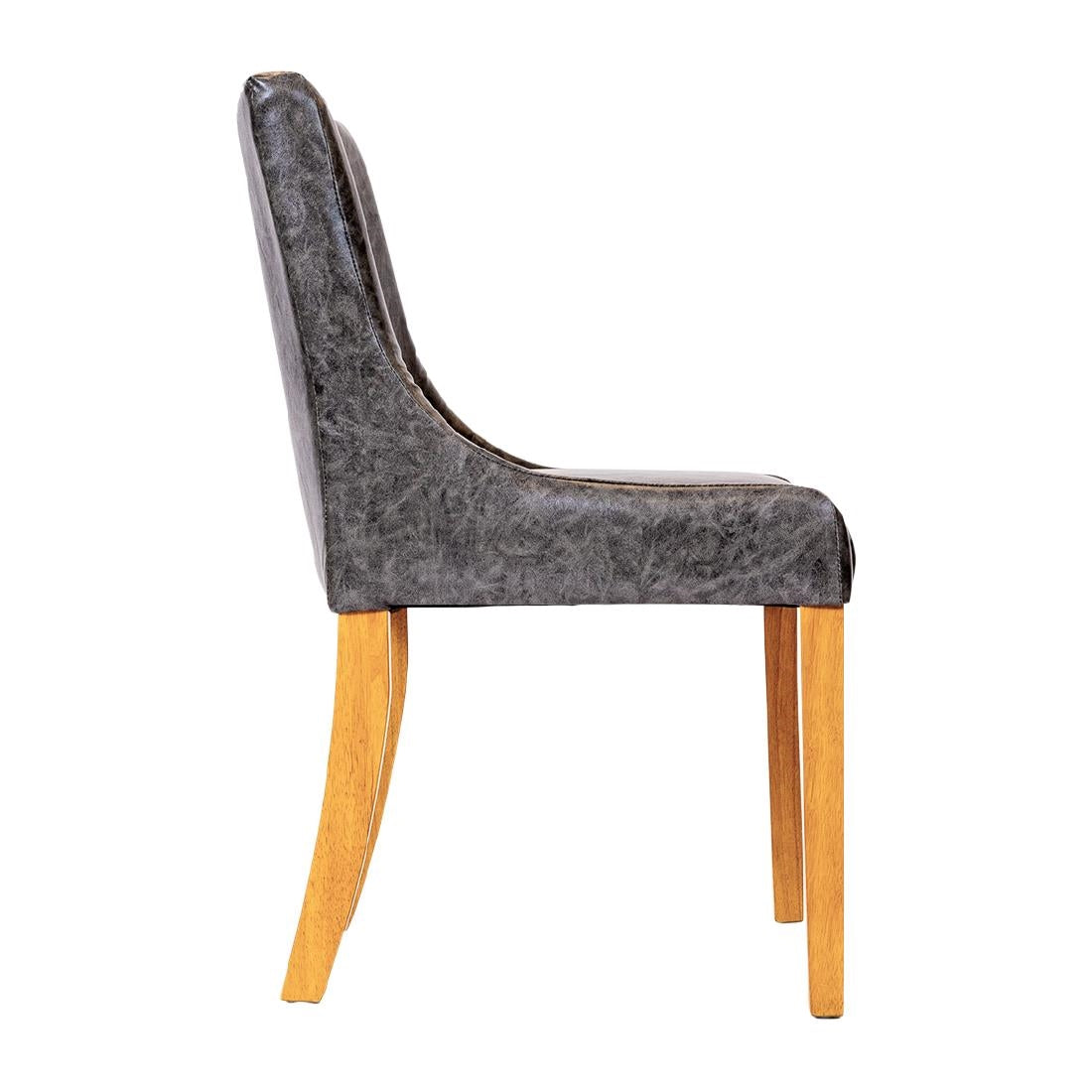 Bath Dining Chair in Soft Oak & Bison Smoke (6 Pack)