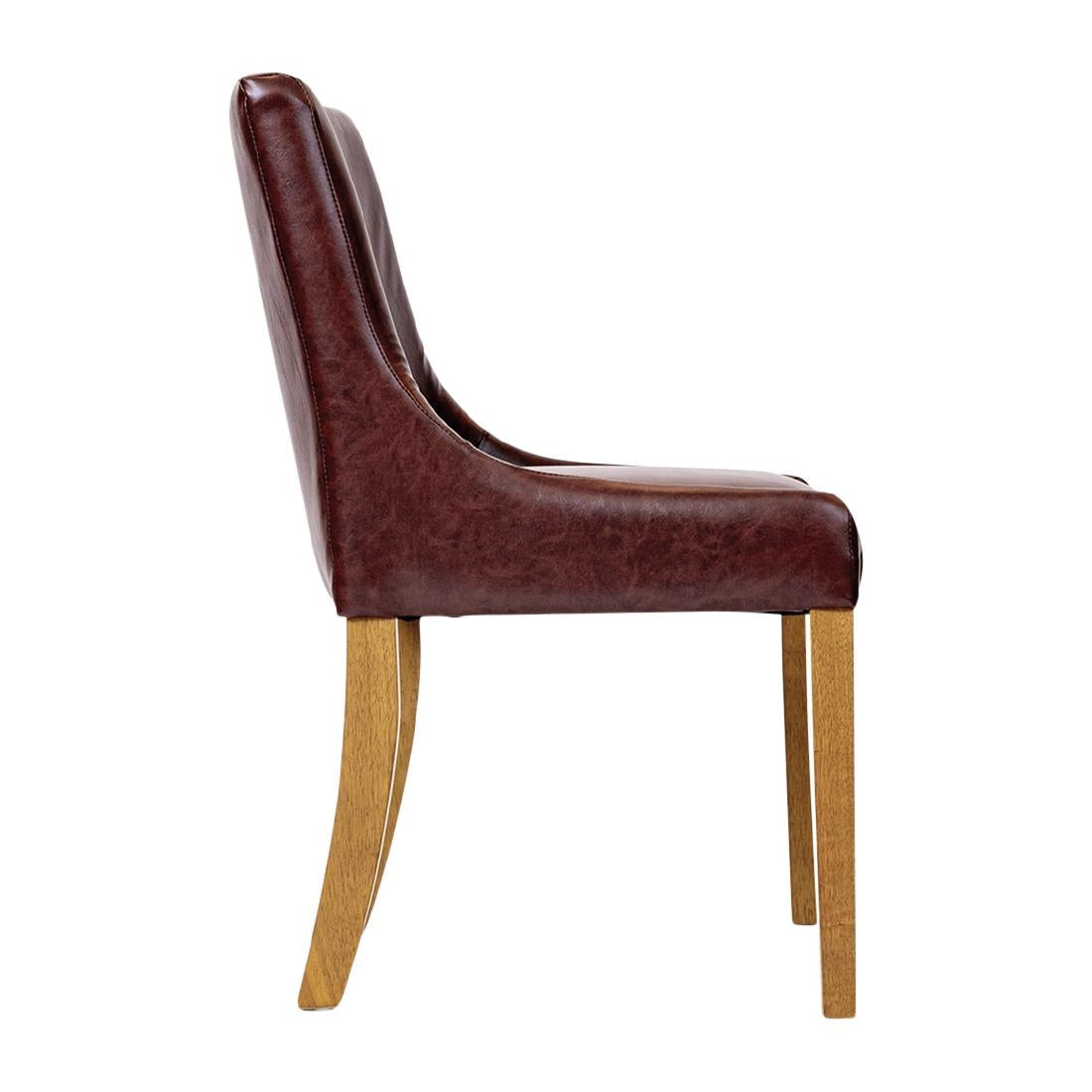 Bath Dining Chair in Weathered Oak & Bison Espresso (6 Pack)