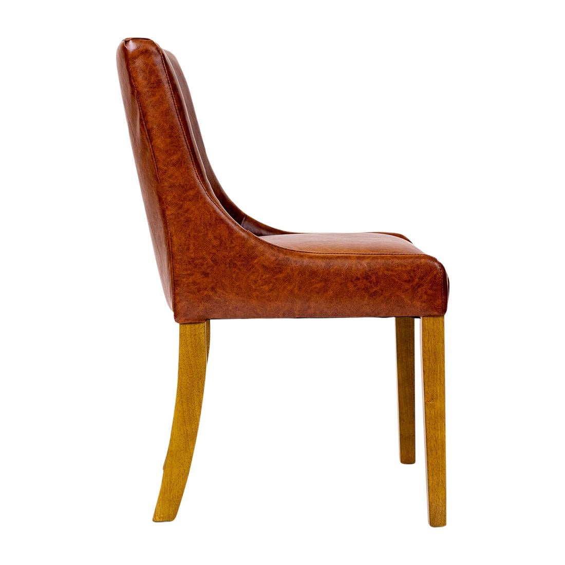 Bath Dining Chair in Weathered Oak & Bison Tan (6 Pack)