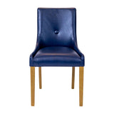Bath Dining Chair in Weathered Oak & Bison Midnight (6 Pack)