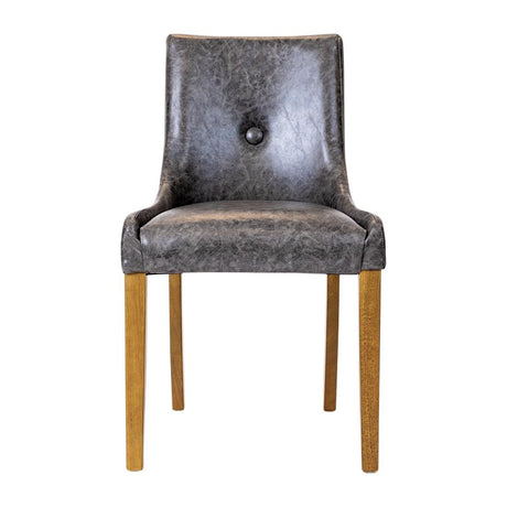 Bath Dining Chair in Weathered Oak & Bison Smoke (6 Pack)