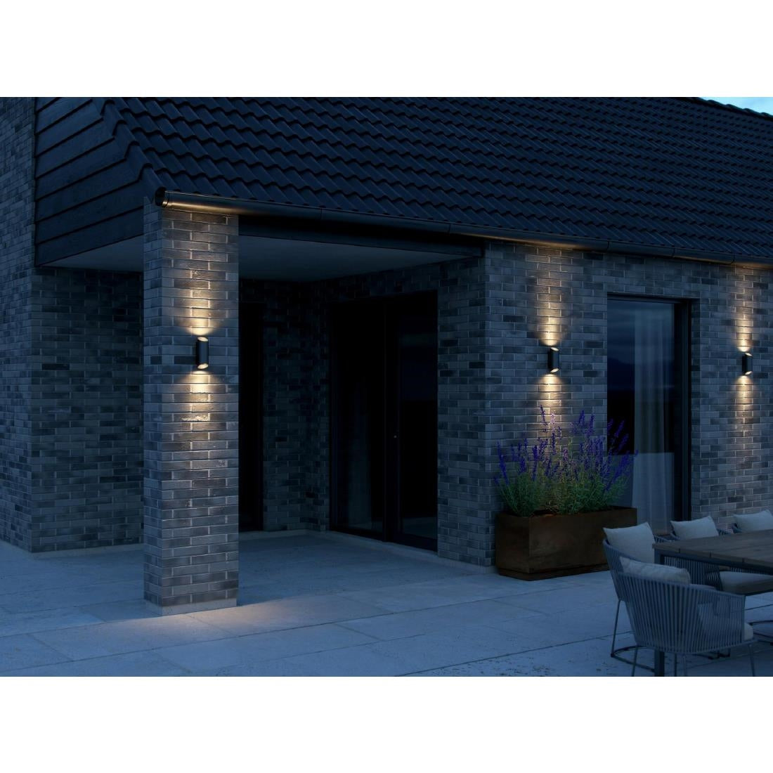 Nordlux Nico Round 22 Wall Light Black