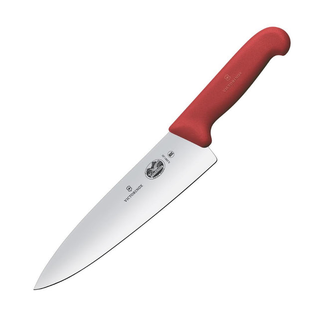Victorinox Fibrox Straight Chefs Knife Red 20cm
