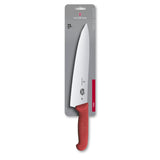 Victorinox Fibrox Straight Chefs Knife Red 25cm