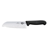 Victorinox Fibrox Fluted Santoku Knife Black 17cm