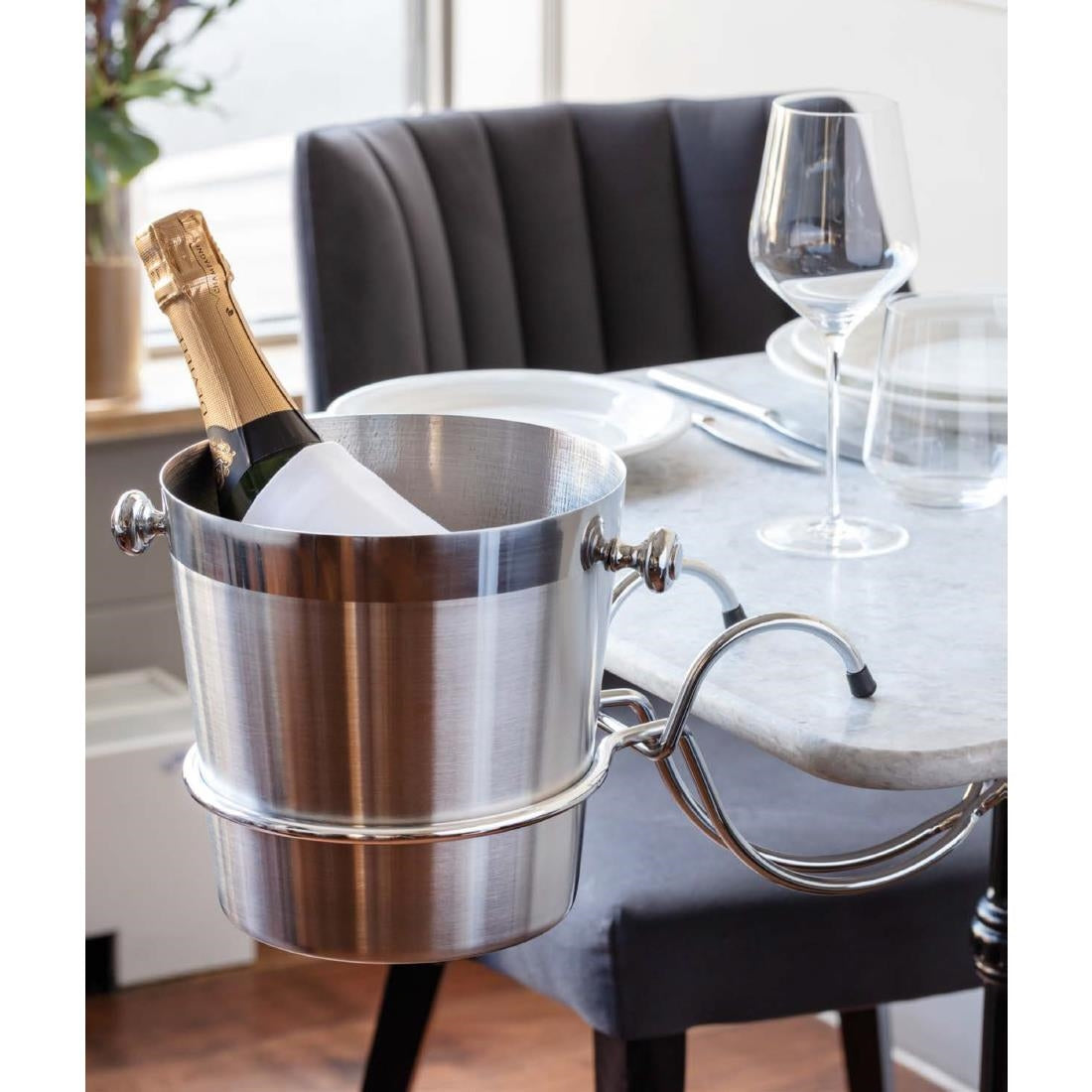 Elia Satin Stainless Steel Wine Cooler 200mm