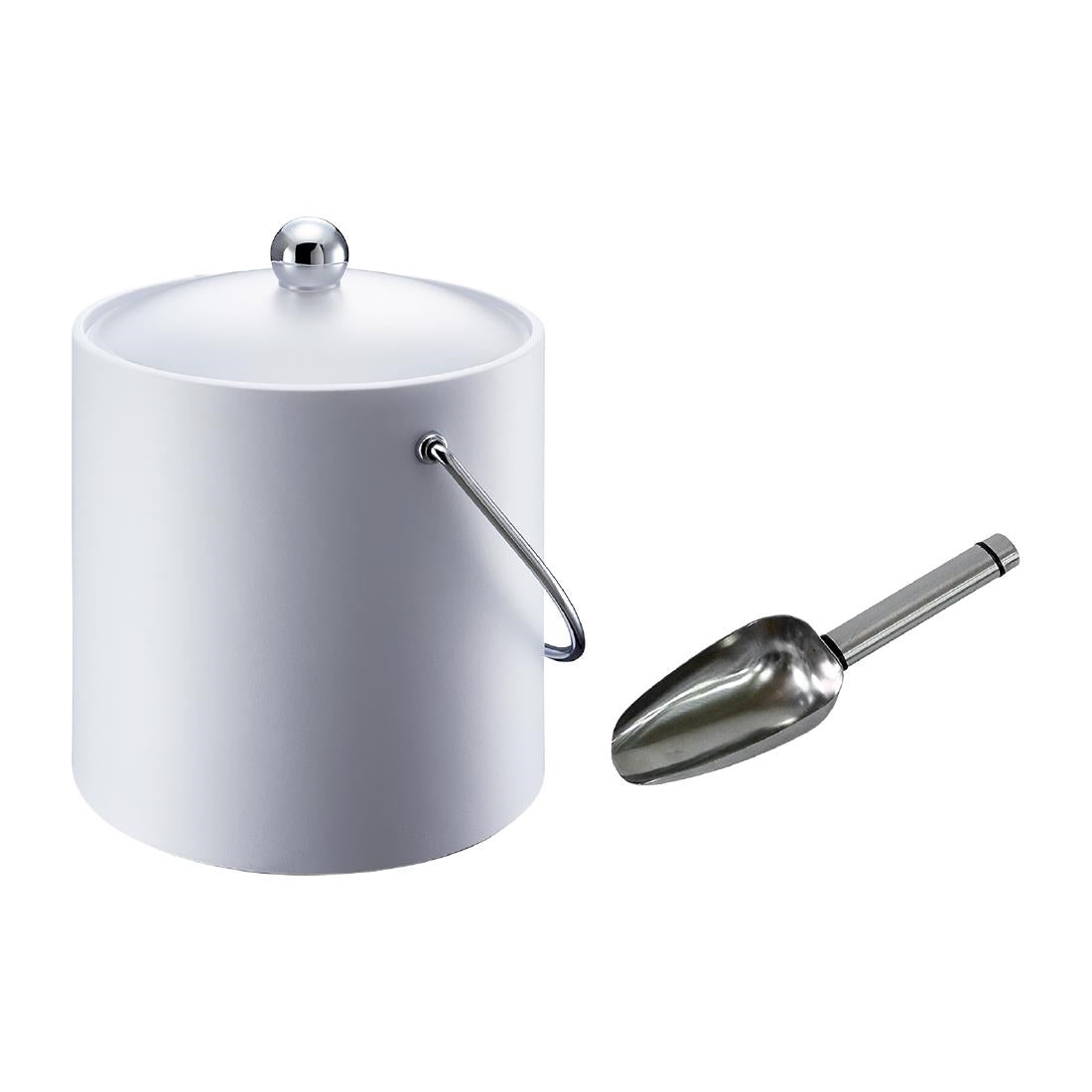 Elia Insulated Ice Bucket with Scoop White 3Ltr