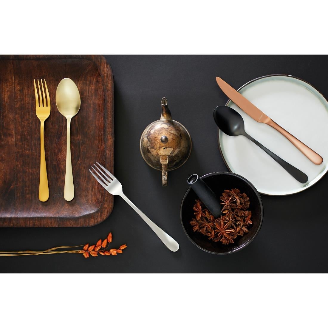 Amefa Austin Cake Forks Black PVD (12 Pack)