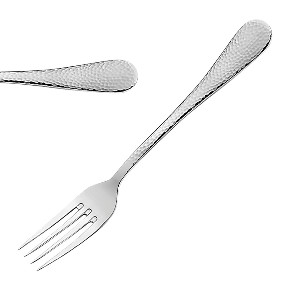 Amefa Sierra Hammered Dessert Forks (12 Pack)
