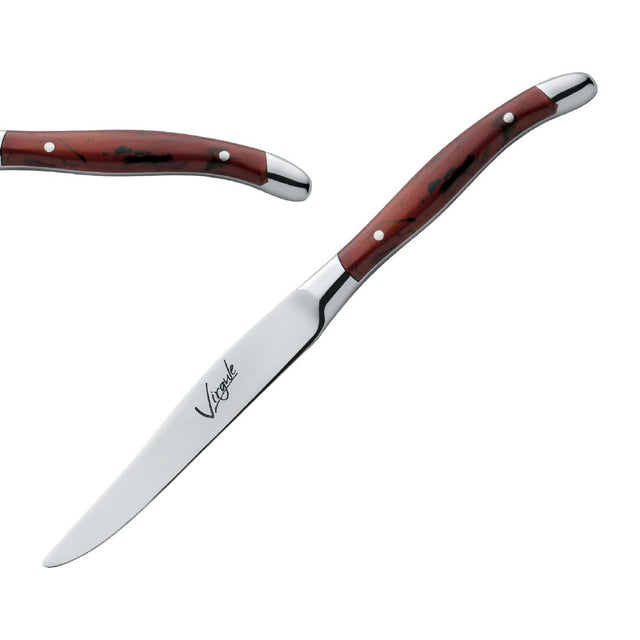 Amefa Virgule Steak Knives Brown (12 Pack)